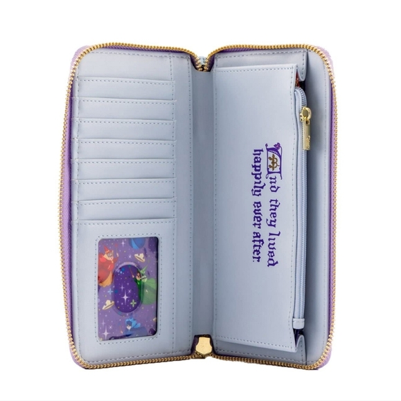 NWT Loungefly Disney Princess Sleeping Beauty Castle Wallet Zip Around - Picture 5 of 5